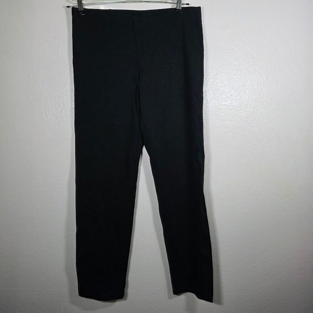 Eileen Fisher Heavyweight Rayon Knit Ponte Slim Pants Black Women’s M